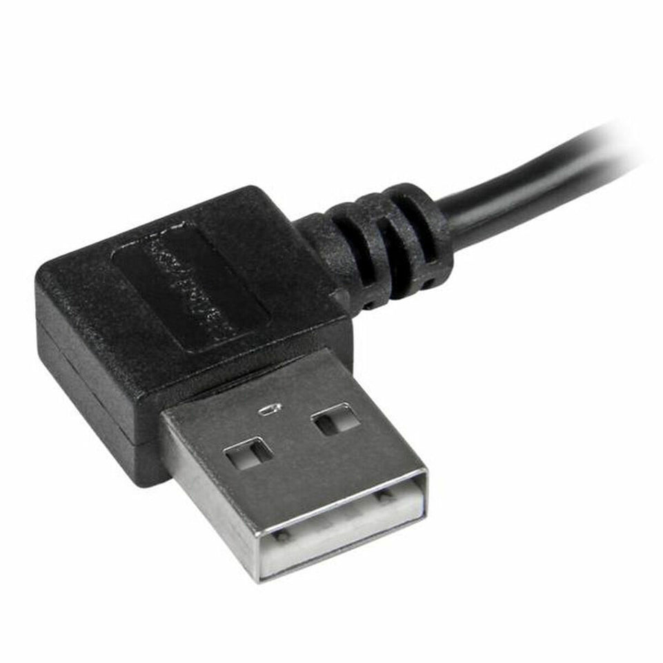 Kabel USB naar Micro-USB Startech USB2AUB2RA2M Zwart