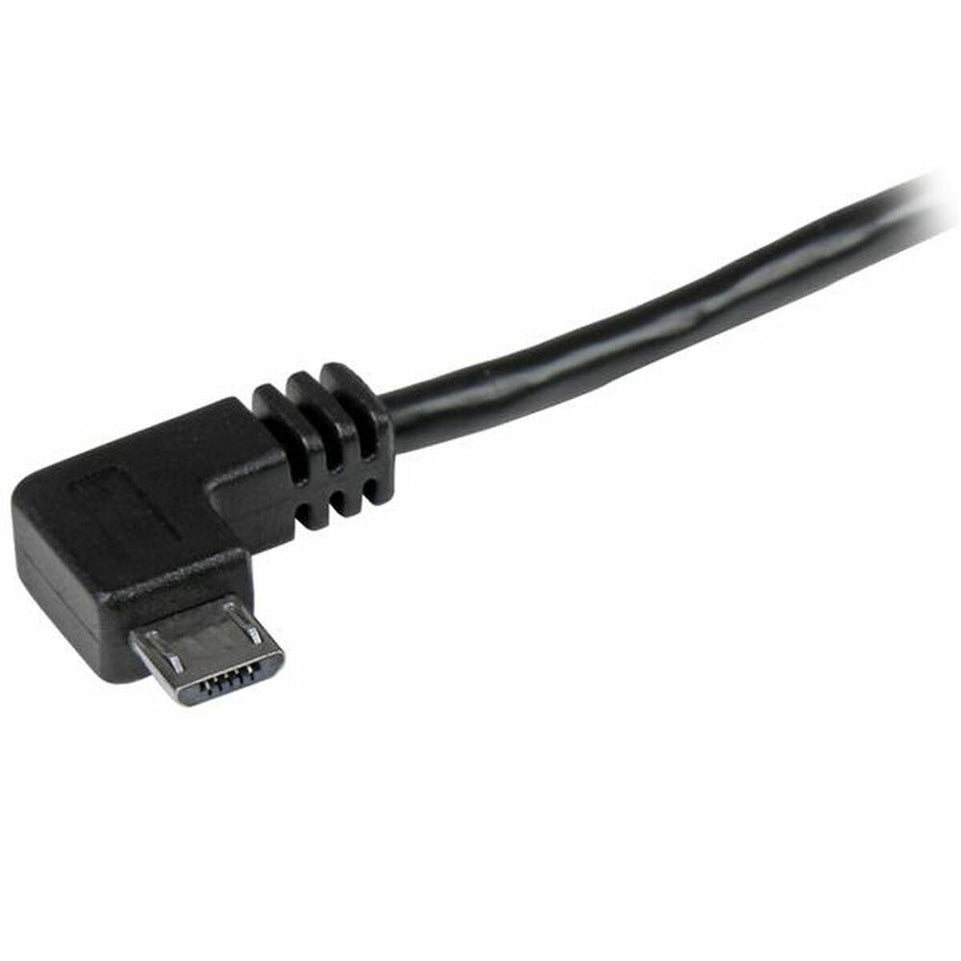 Kabel USB naar Micro-USB Startech USB2AUB2RA2M Zwart