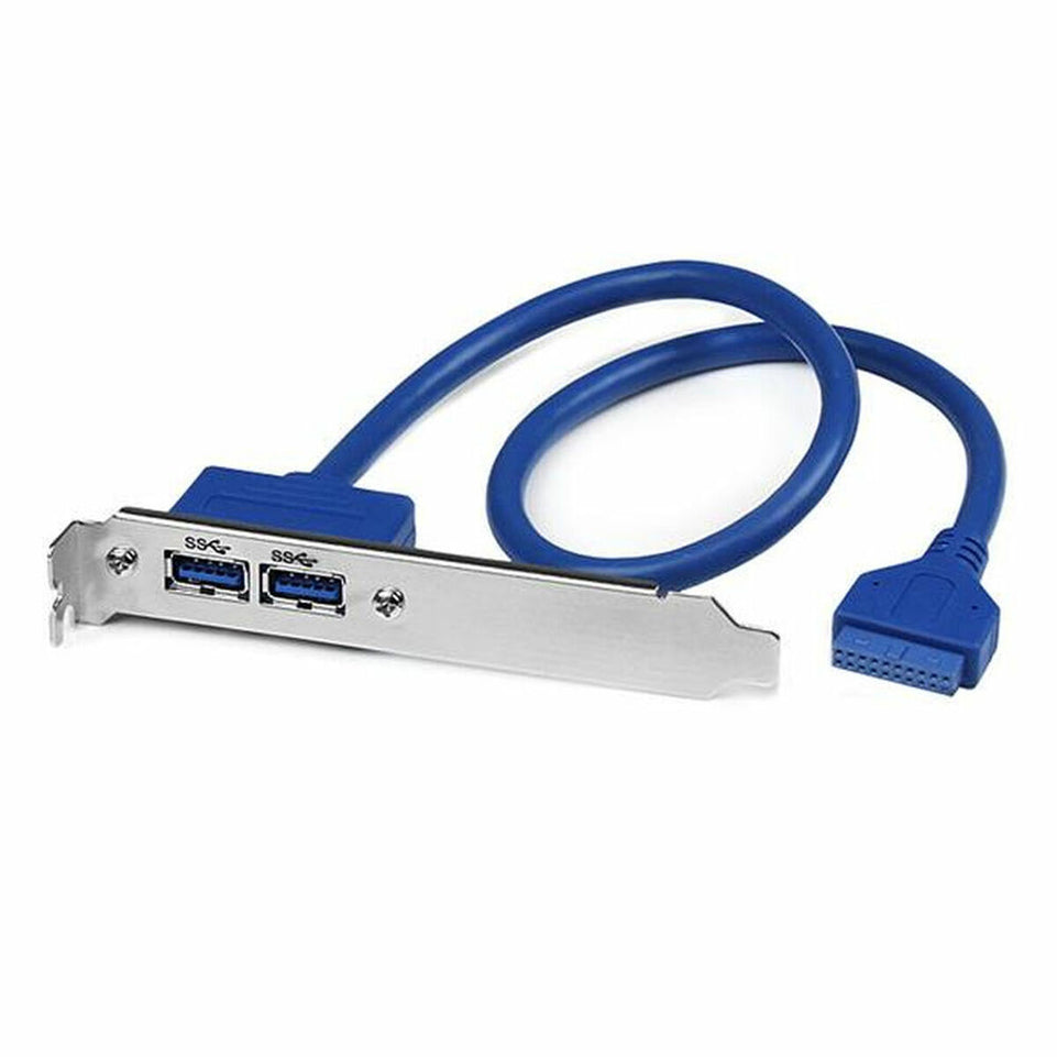 USB-kabel Startech USB3SPLATE IDC Blauw