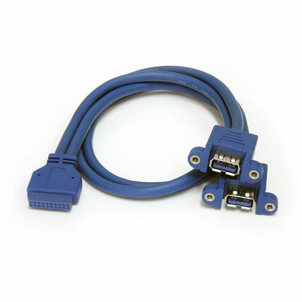 USB-kabel Startech USB3SPNLAFHD IDC USB A Blauw