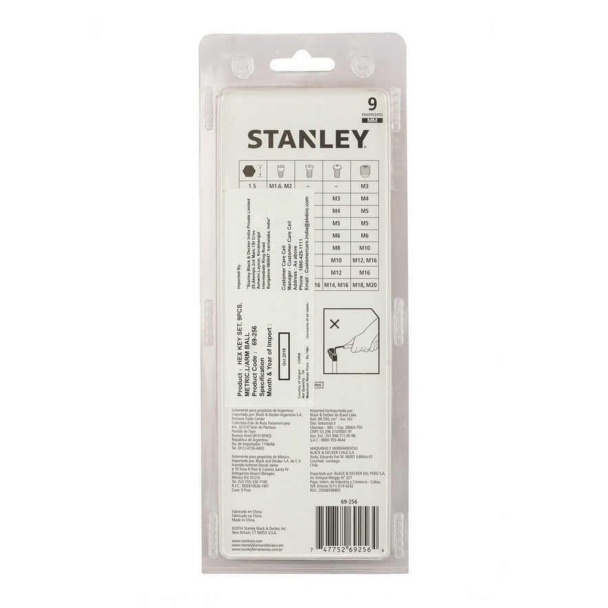 Inbussleutel Set Stanley 0-69-256