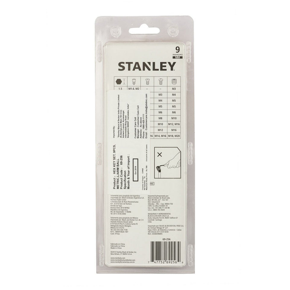 Inbussleutel Set Stanley 0-69-256