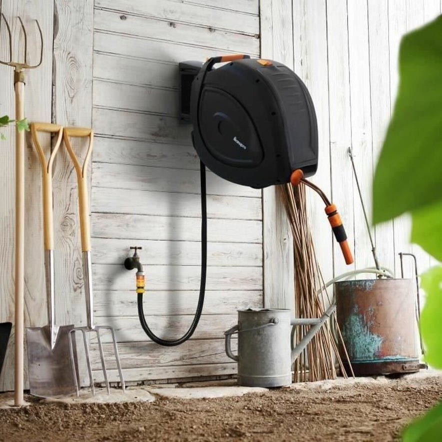 Slanghaspel Manupro Automatisch Muur Ø 15 mm 35 m