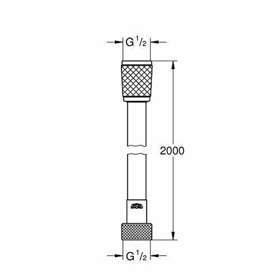 Doucheslang Grohe Twistfree VitalioFlex Comfort 2000 2 m