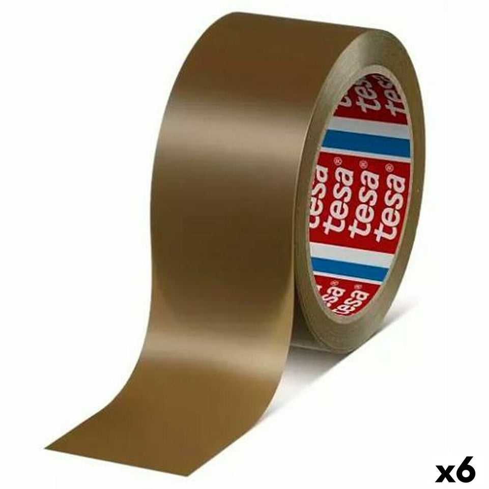 Plakband TESA 4120 Verpakking 50 mm x 66 m Bruin (6 Stuks)