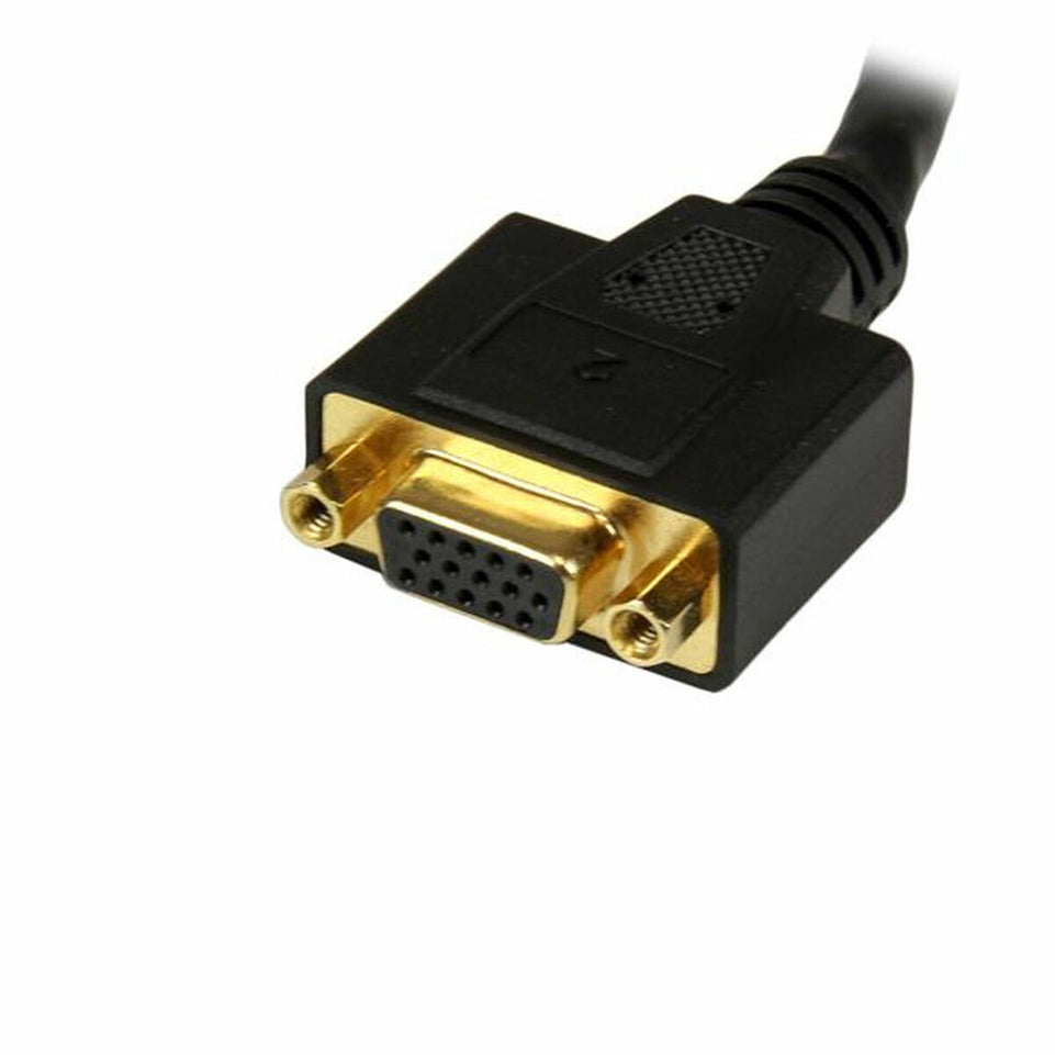 Kabel DVI-I naar DVI-D en VGA Startech DVI92030202L Zwart 0,2 m