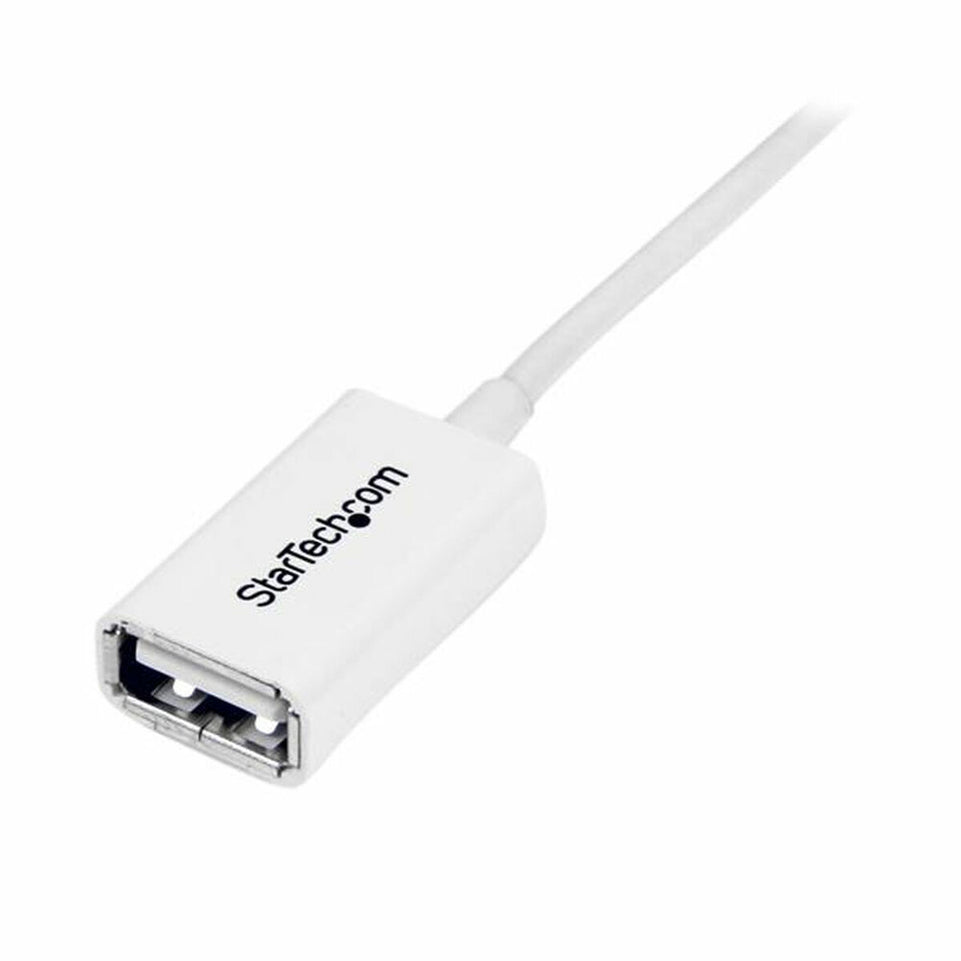 USB-kabel Startech USBEXTPAA1MW Wit