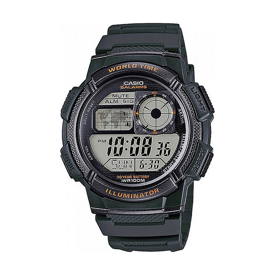 Horloge Heren Casio WORLD TIME ILLUMINATOR - 5 Alarms, 10 Year battery (Ø 43 mm)