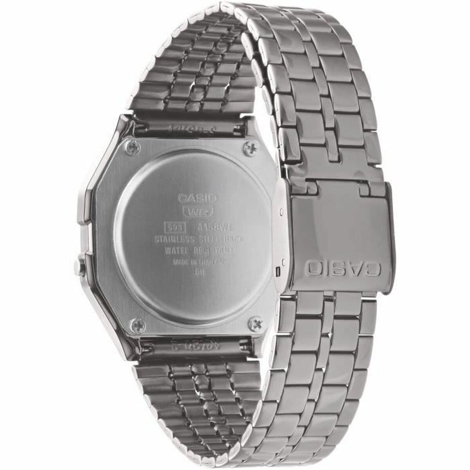 Horloge Uniseks Casio A158WETB-1AEF Vintage Grijs Multifunctioneel