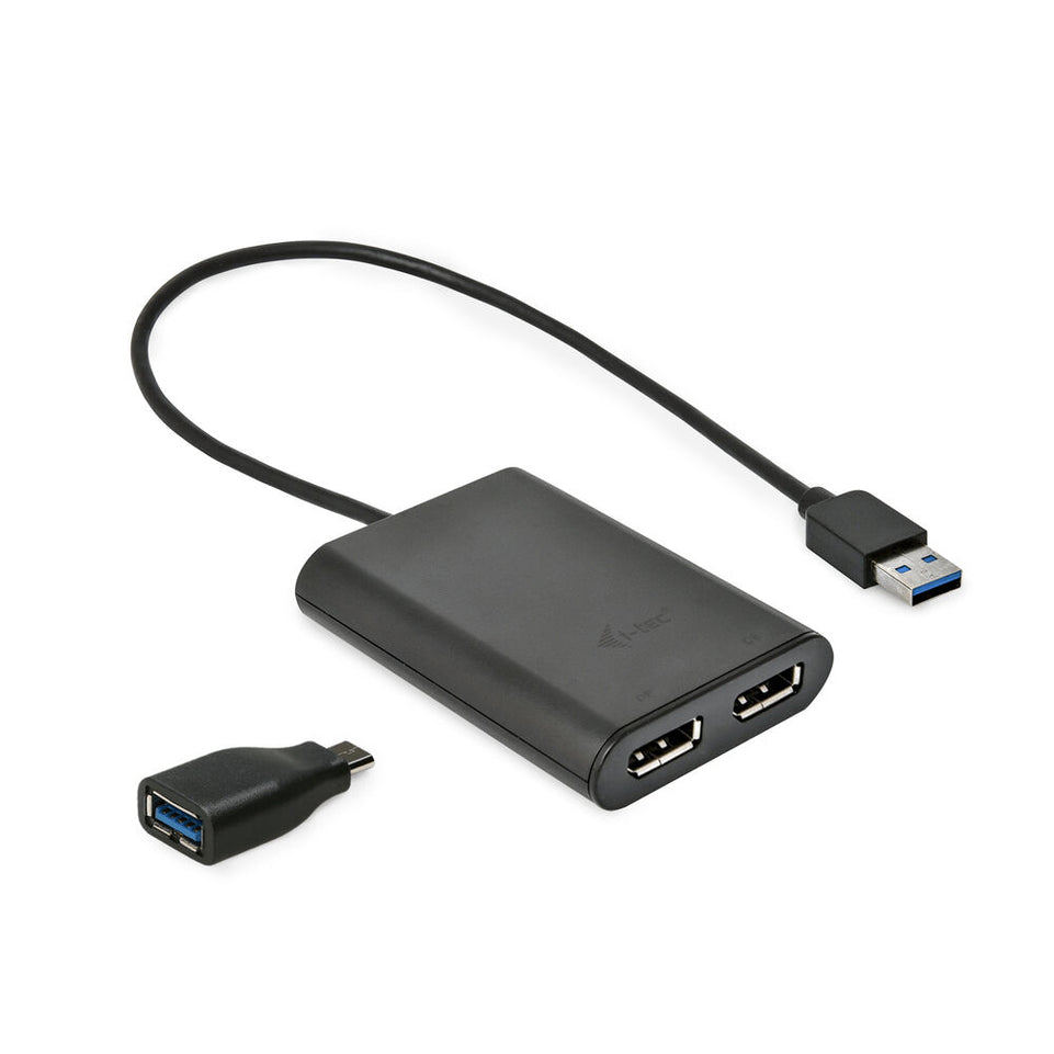 Adapter USB C naar HDMI i-Tec U3DUAL4KDP Zwart