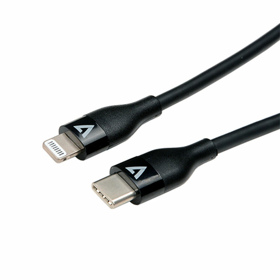 Kabel USB-C naar Lightning V7 V7USBCLGT-1M Zwart