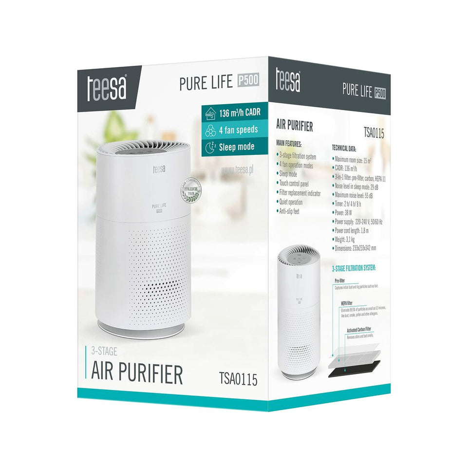 Luchtbevochtiger TEESA Pure Life P500 Wit Plastic (15 m²) (38 W)