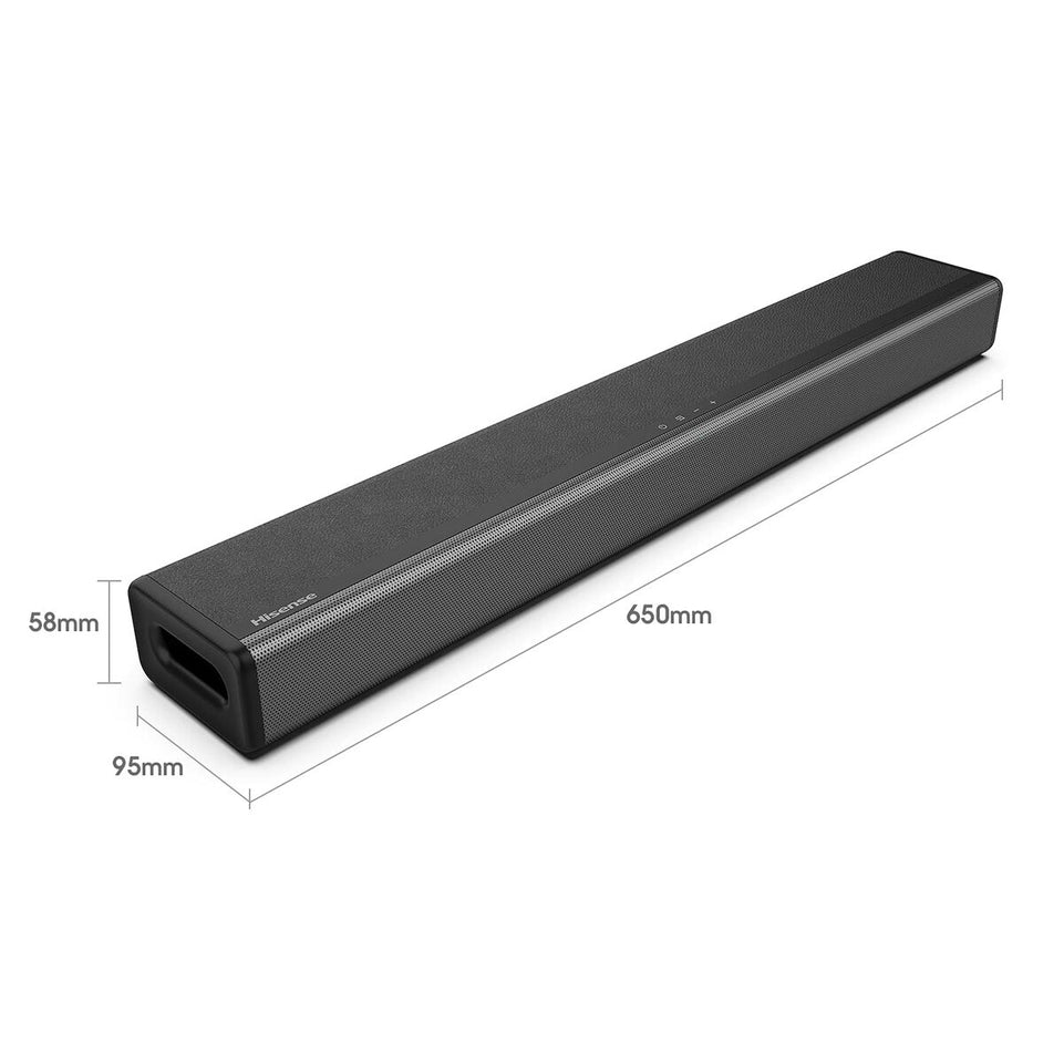 Soundbar Hisense HS214 2.1 108 W Zwart Grijs Nee