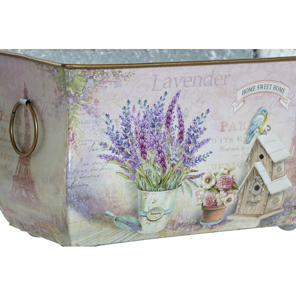 Grondlegger DKD Home Decor 31 x 18 x 17,5 cm Metaal Lila Lavendel Shabby Chic