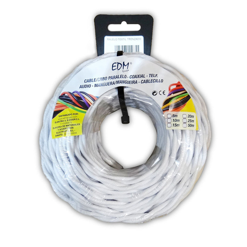 Kabel voor Parallele Interface EDM 11990 Wit 25 m 3 x 2,5 mm