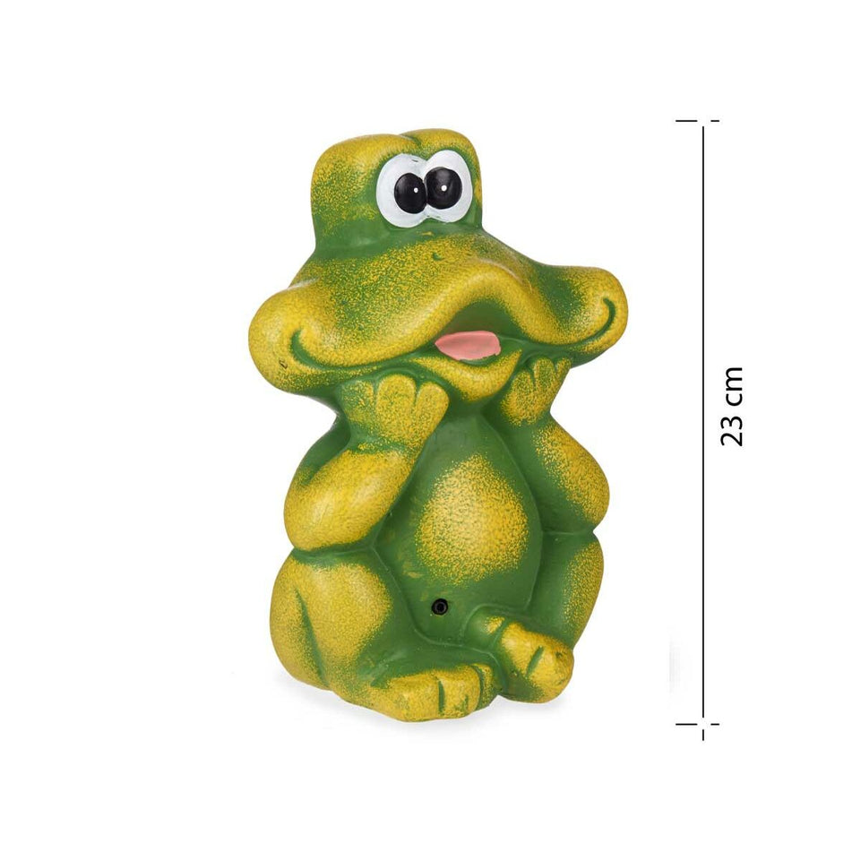 Decoratief tuinfiguur Kikker Keramisch Groen (12,5 x 22,5 x 16 cm)