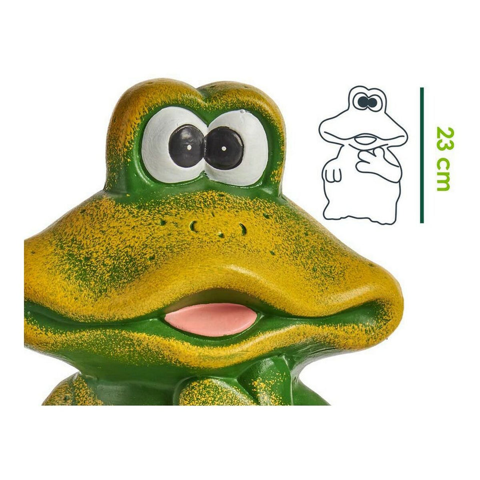 Decoratief tuinfiguur Kikker Keramisch Groen (12,5 x 22,5 x 16 cm)