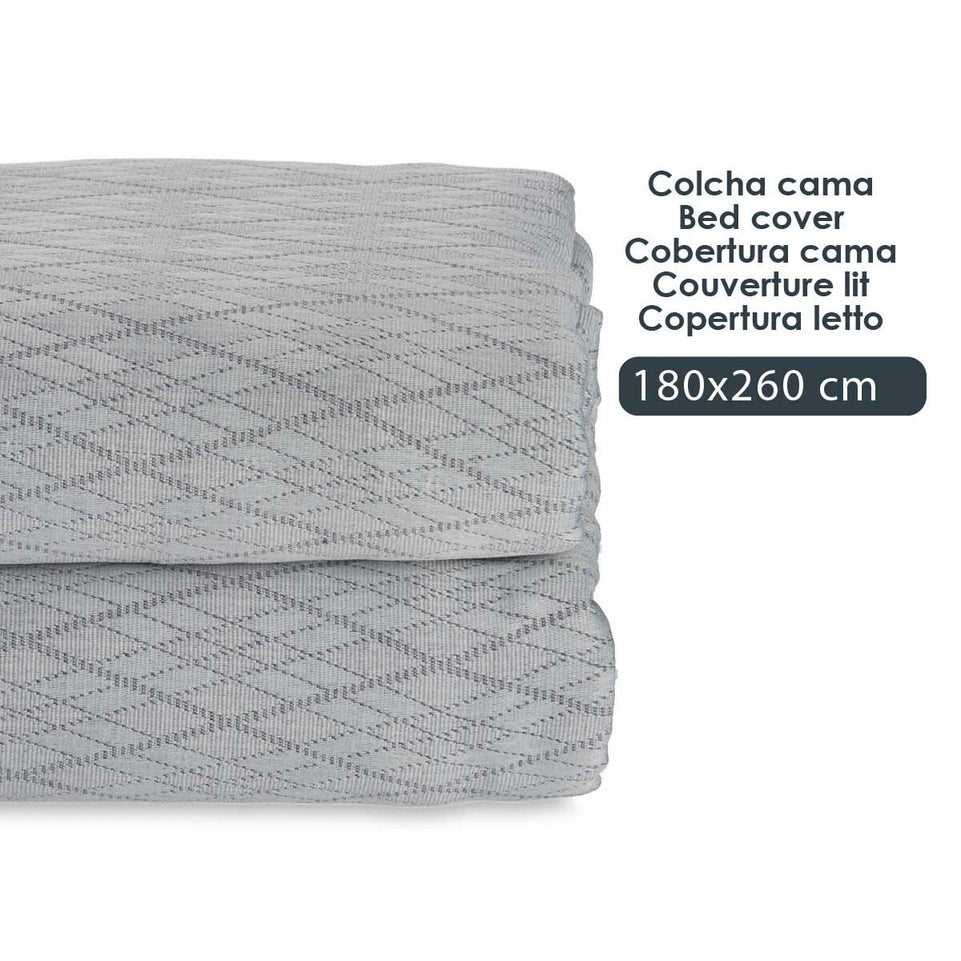 Sprei Ruiten Grijs (180 x 260 cm)