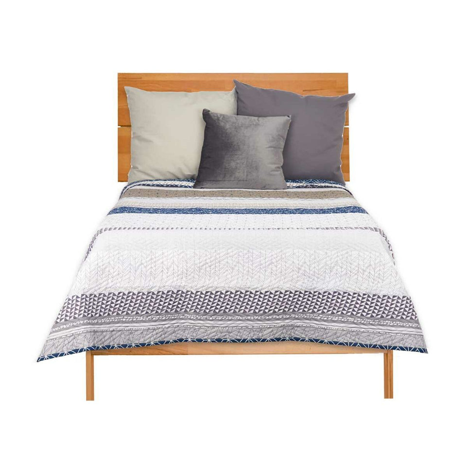 Omkeerbare sprei Zeshoekig Grijs Wit (240 X 260 cm)