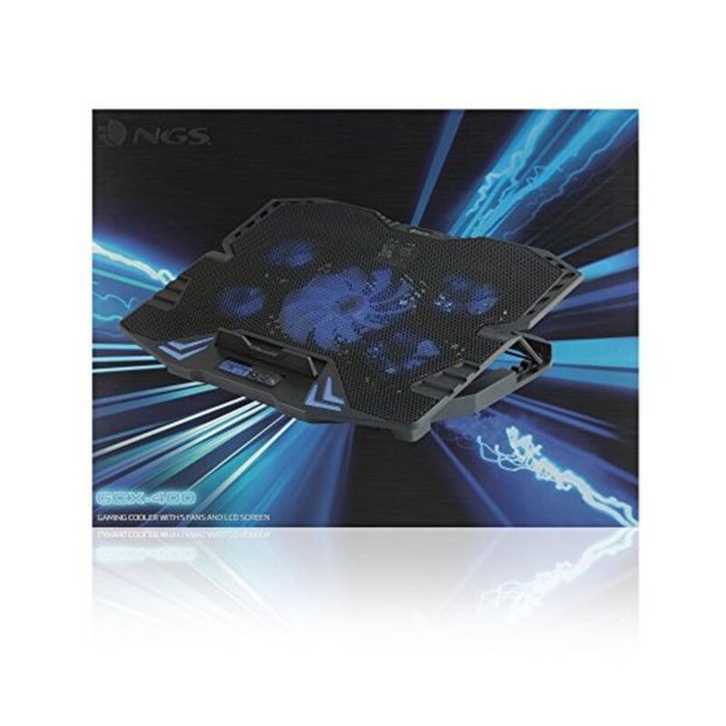 Laptopsteun met Ventilator NGS GCX-400 GCX-400 17" LED Zwart Blauw