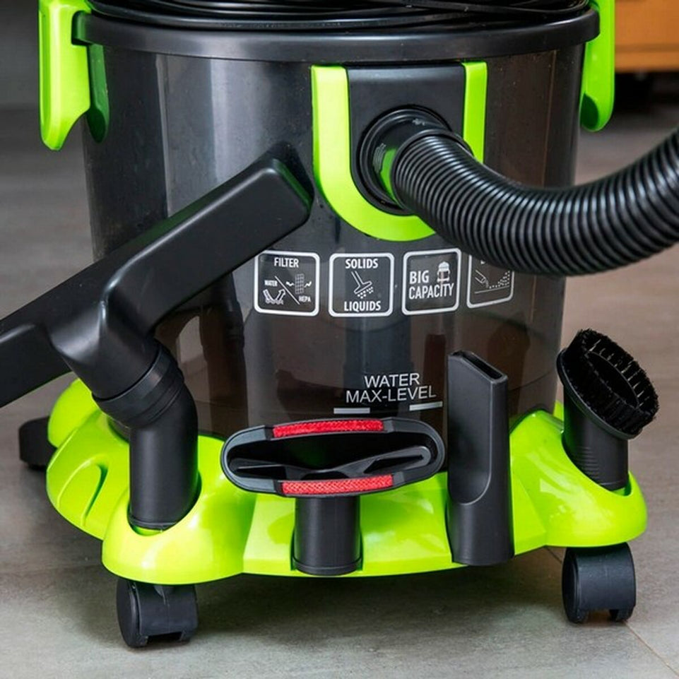 Stofzuiger zonder zak Cecotec Conga Wet&Dry 1400W 15L Groen Zwart