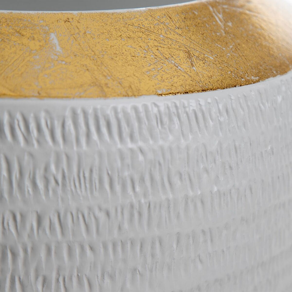 Grondlegger 30 x 30 x 22 cm Keramisch Gouden Wit