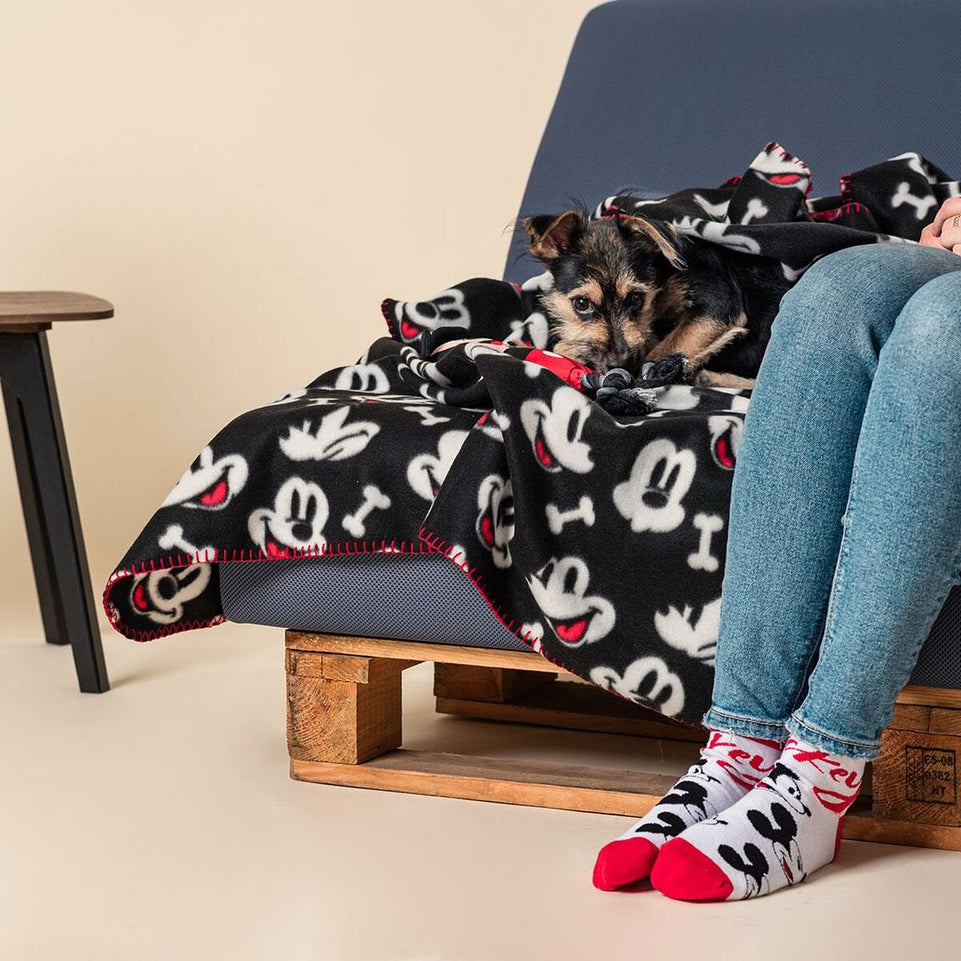 Huisdierendeken Mickey Mouse Zwart (100 x 0,5 x 150 cm)