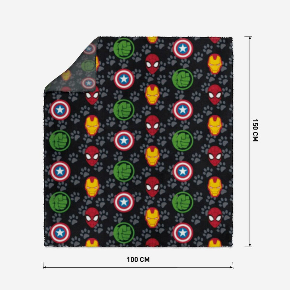 Huisdierendeken Marvel Zwart (100 x 0,5 x 150 cm)