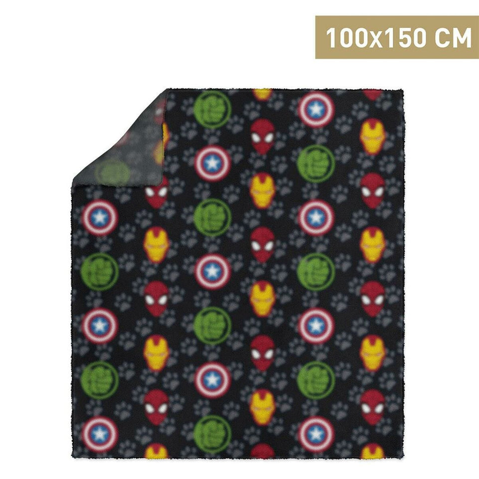 Huisdierendeken Marvel Zwart (100 x 0,5 x 150 cm)