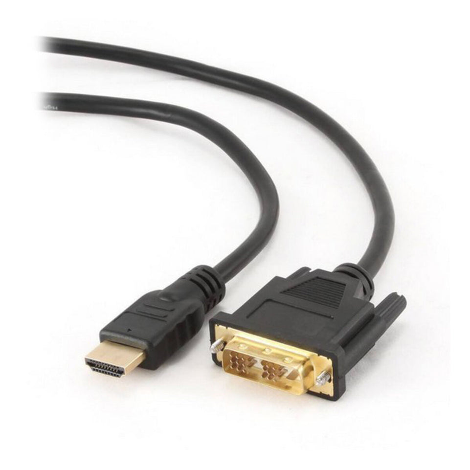 Kabel HDMI naar DVI GEMBIRD CC-HDMI-DVI-0.5M (0,5 m) Zwart