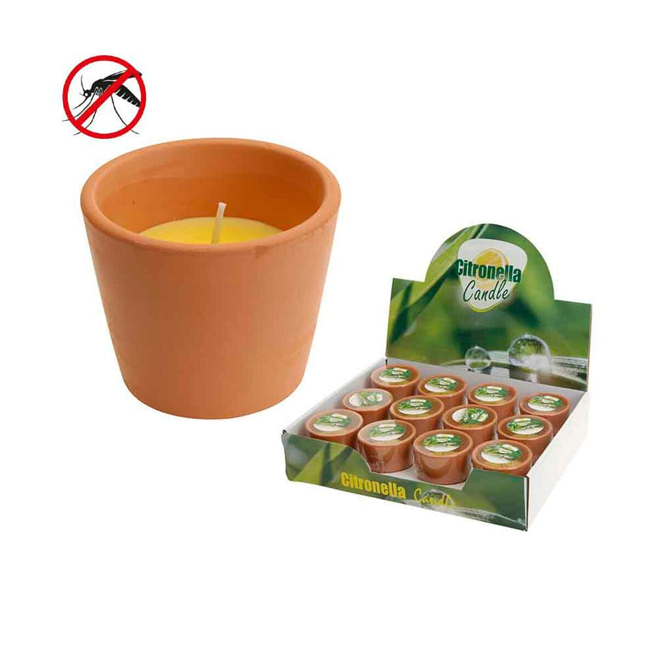 Muggenafweermiddel Kaars Terra cotta Citronella (5,5 x 5 cm)