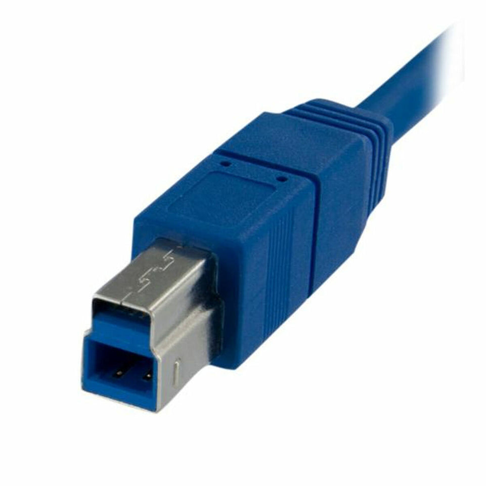 Kabel USB A naar USB B Startech USB3SAB1M Blauw