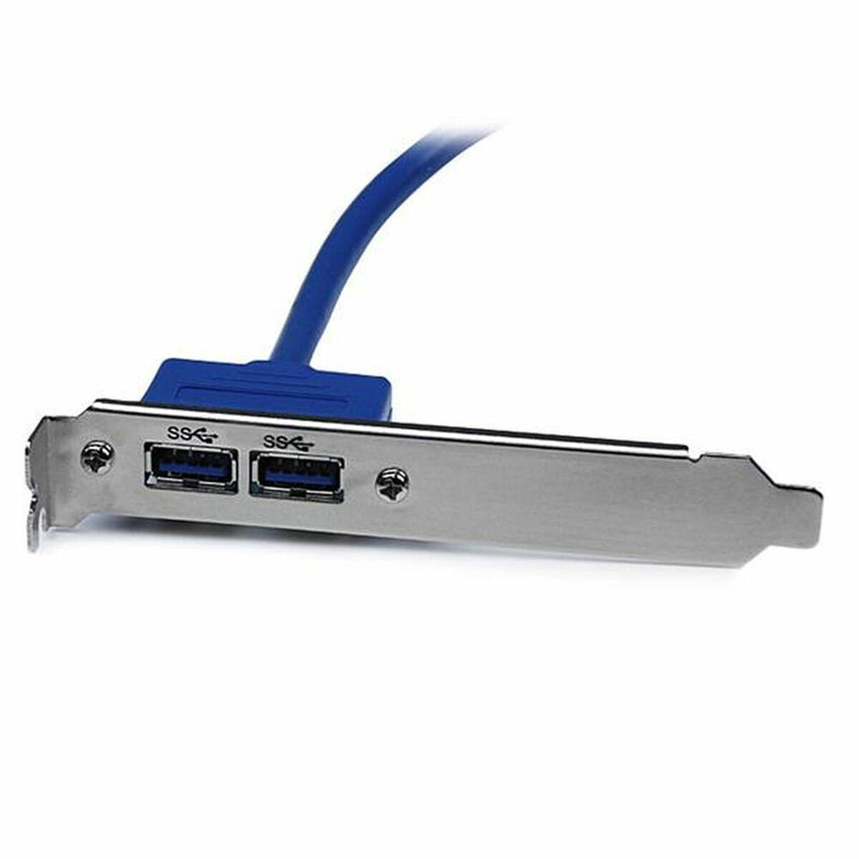 USB-kabel Startech USB3SPLATE IDC Blauw