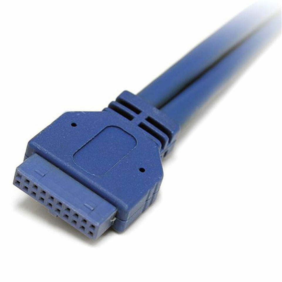 USB-kabel Startech USB3SPLATE IDC Blauw