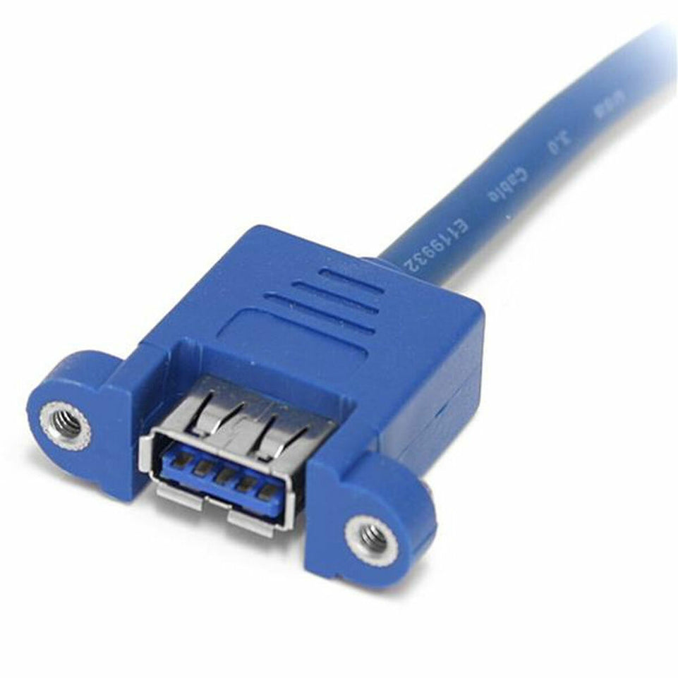 USB-kabel Startech USB3SPNLAFHD IDC USB A Blauw