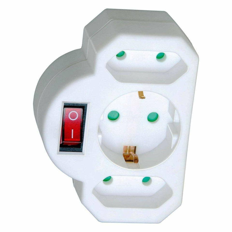 3-voudige Schuko Stekkerdoos met Schakelaar Brennenstuhl (Refurbished A+)