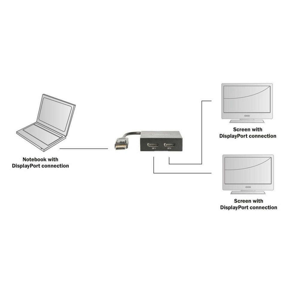 DisplayPort naar DVI Converter Digitus DS-45404 (Refurbished A+)