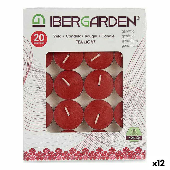 Kaarsenset Geranium Rood (12 Stuks)
