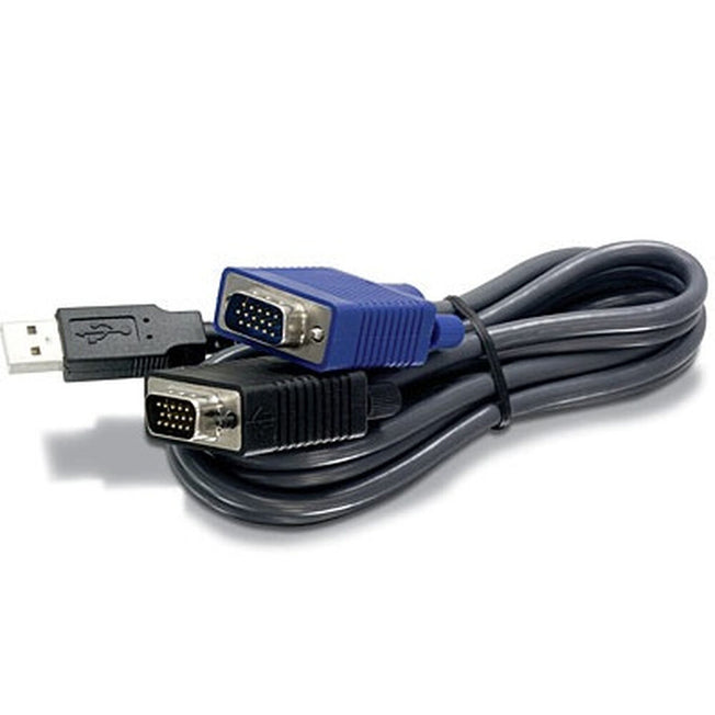 Kabel KVM Trendnet TK-CU10              Zwart 2,8 m