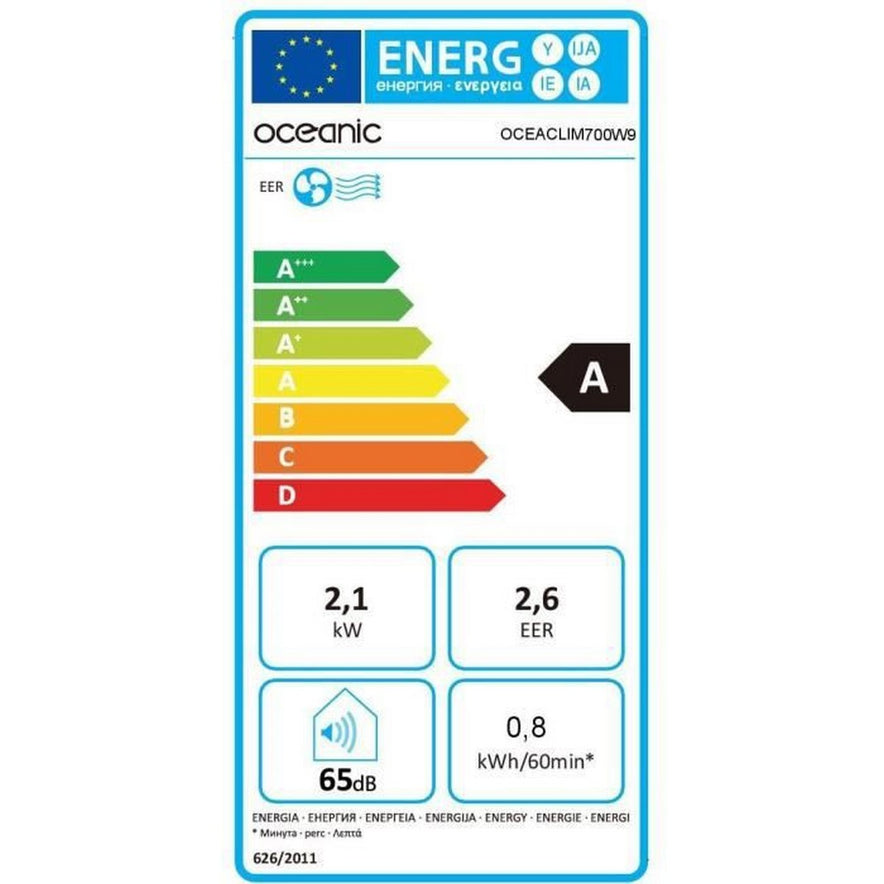 Draagbare Airconditioning Oceanic 7000 BTU Wit A 2100 W