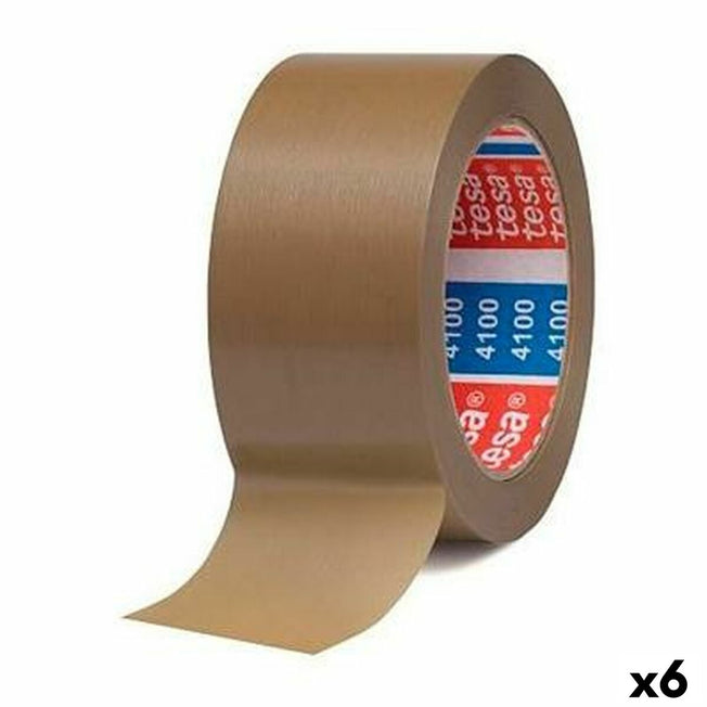 Plakband TESA 4100 Verpakking 50 mm x 132 m Bruin (6 Stuks)
