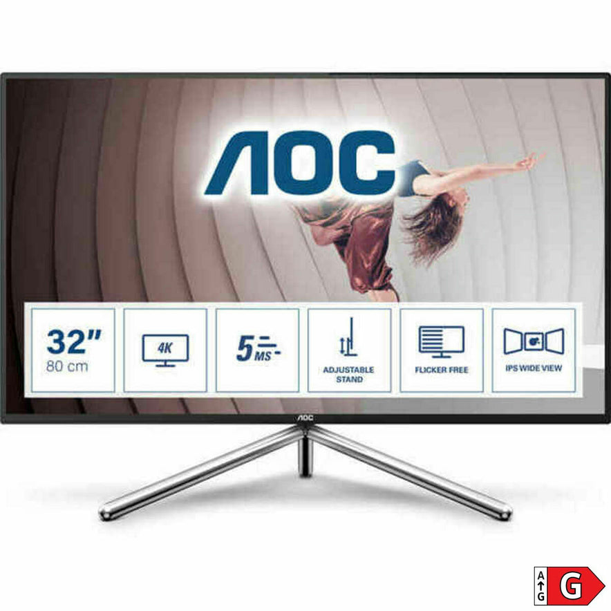 Monitor AOC U32U1 4K ULTRA HD LED 32" LED IPS Flicker free 60 Hz 50-60  Hz