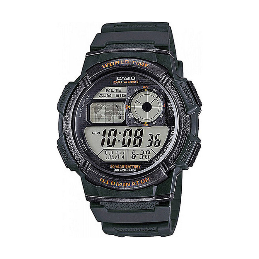 Horloge Heren Casio WORLD TIME ILLUMINATOR - 5 Alarms, 10 Year battery (Ø 43 mm)