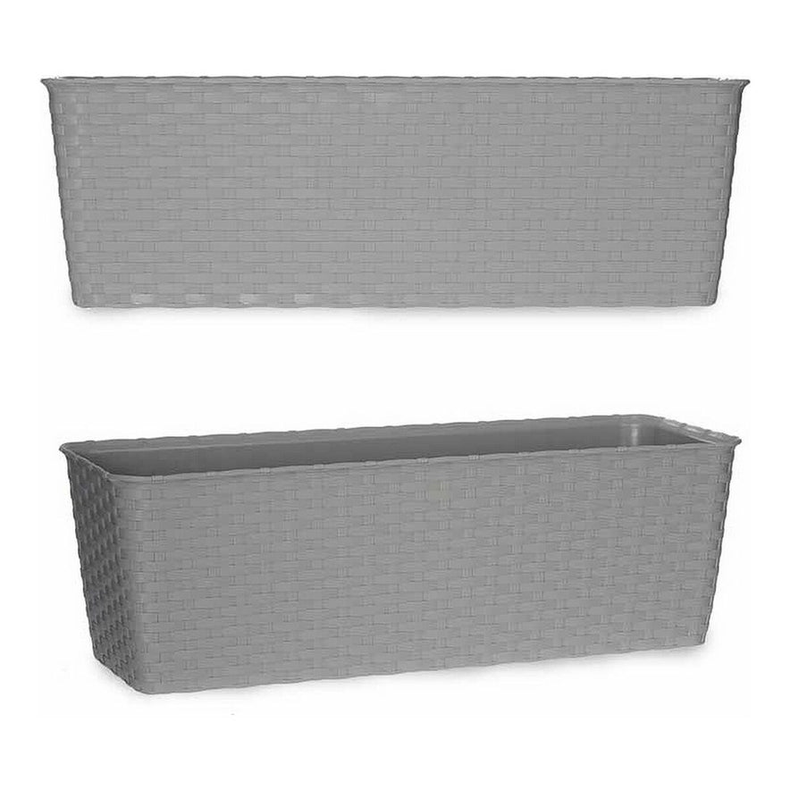 Zelfwaterende plantenpot Stefanplast 3872950 Grijs Plastic 18 x 16 x 49 cm