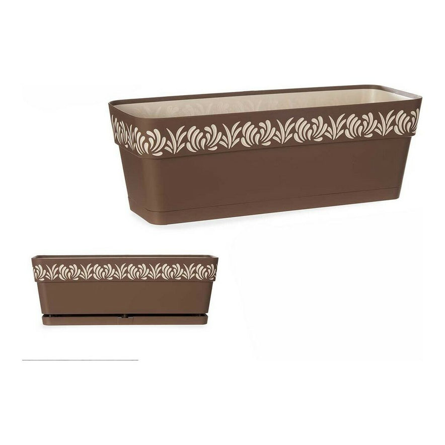 Zelfwaterende plantenpot Stefanplast Gaia Bruin Plastic Vanille