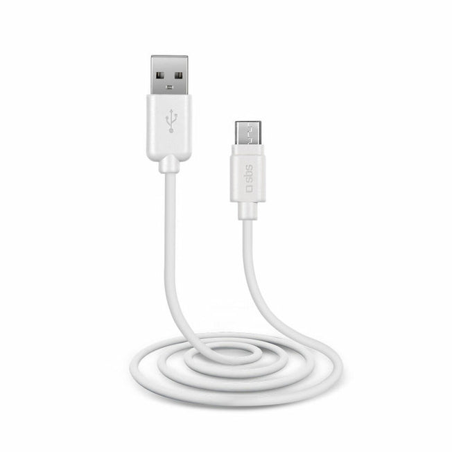 Kabel MicroUSB naar USB SBS ‎TECABLEMICROW Wit 1 m