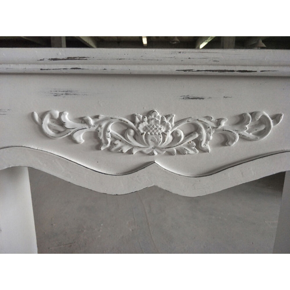 Schoorsteenfront DKD Home Decor Wit 115 x 27 x 100 cm Hout