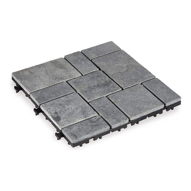 In elkaar grijpende vloertegels Grijs Plastic Steen (30 x 2,8 x 30 cm)