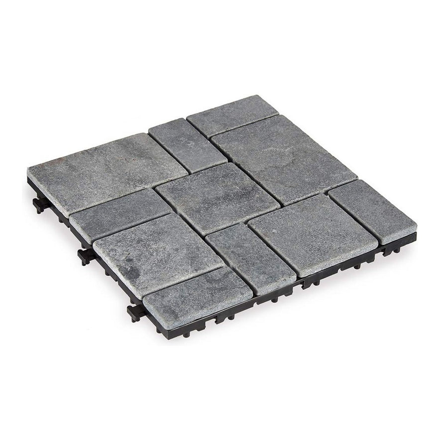 In elkaar grijpende vloertegels Grijs Plastic Steen (30 x 2,8 x 30 cm)