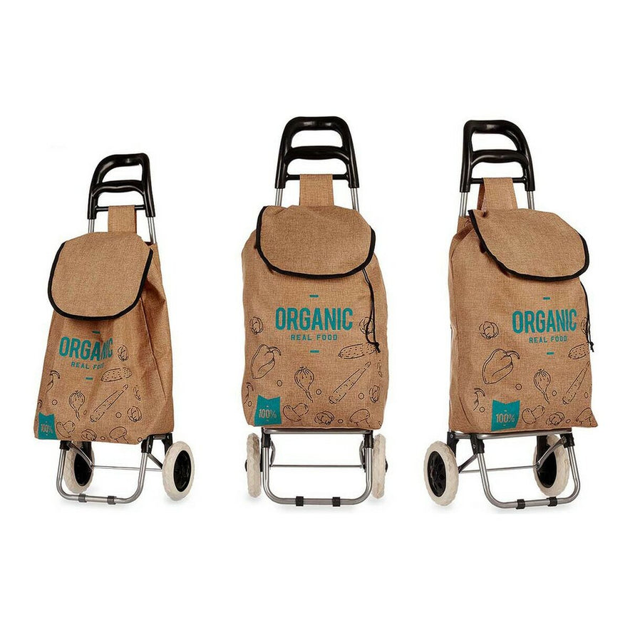 Winkelwagen Blauw Bruin Metaal Plastic (36 x 95 x 27 cm) (3,3 L)